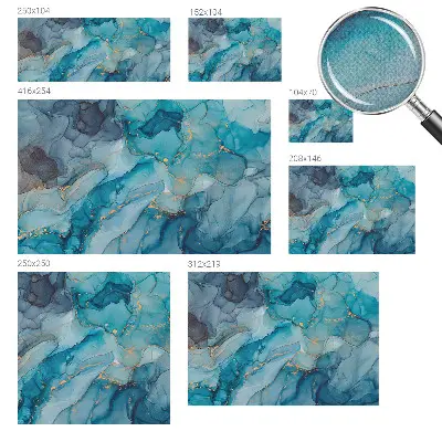Fotobehang voor de kinderkamer met een blauw abstract patroon
