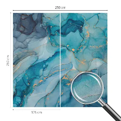 Fotobehang voor de kinderkamer met een blauw abstract patroon