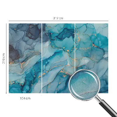 Fotobehang voor de kinderkamer met een blauw abstract patroon