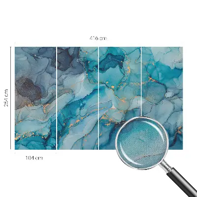 Fotobehang voor de kinderkamer met een blauw abstract patroon