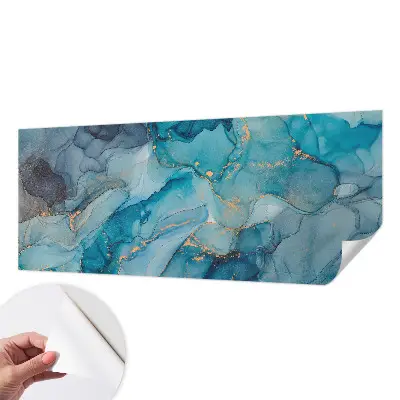 Fotobehang voor de kinderkamer met een blauw abstract patroon