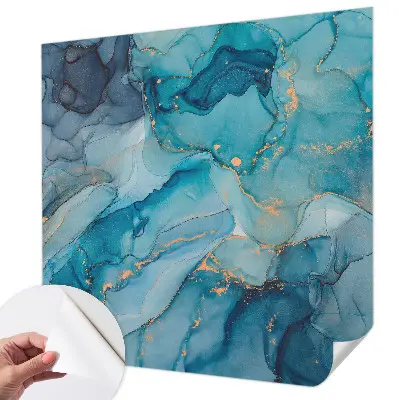 Fotobehang voor de kinderkamer met een blauw abstract patroon
