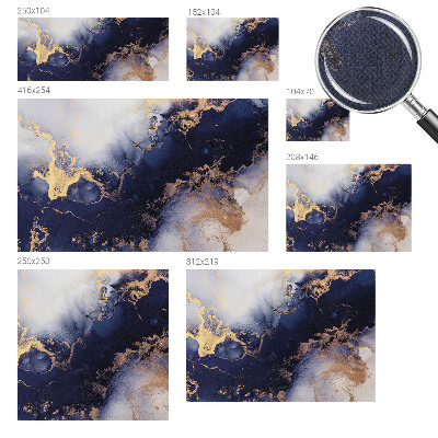 Foto behang voor de keuken met marineblauwe golven