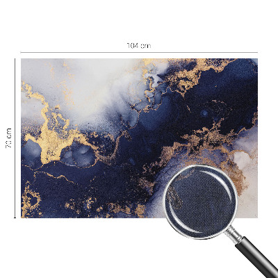 Foto behang voor de keuken met marineblauwe golven