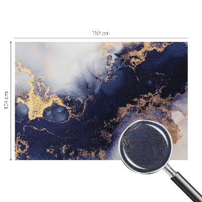 Foto behang voor de keuken met marineblauwe golven