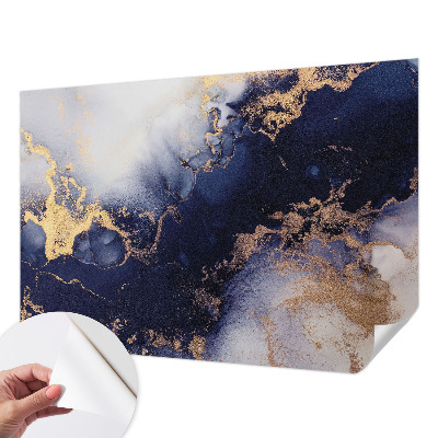 Foto behang voor de keuken Marineblauwe golven