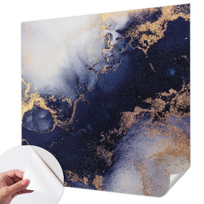 Foto behang voor de keuken Marineblauwe golven