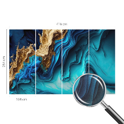 Zelfklevende behangsticker Energiegolven