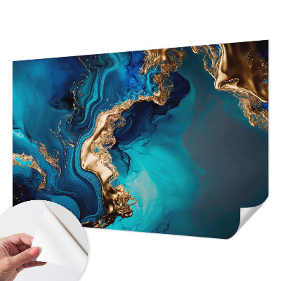 Zelfklevend fotobehang op maat met een kleurrijke abstracte print