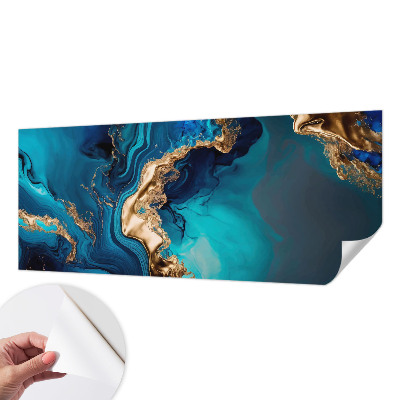 Zelfklevend fotobehang op maat met een kleurrijke abstracte print