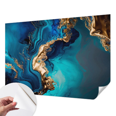 Zelfklevend fotobehang op maat met een kleurrijke abstracte print