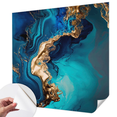 Zelfklevend fotobehang op maat met een kleurrijke abstracte print