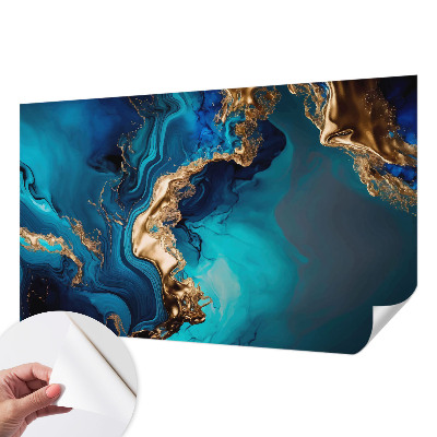 Zelfklevend fotobehang op maat met een kleurrijke abstracte print