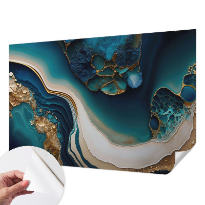 3D fotobehang met een kleurrijke abstracte print