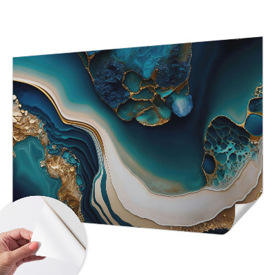 3D fotobehang met een kleurrijke abstracte print