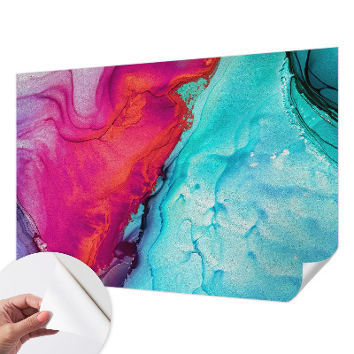 Foto behang voor de kinderkamer met een kleurrijk golfpatroon