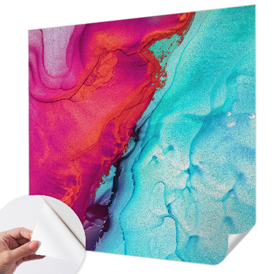 Foto behang voor de kinderkamer met een kleurrijk golfpatroon