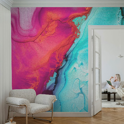 Foto behang voor de kinderkamer Kleurrijke golf