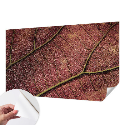 Fotobehang voor de kinderkamer met een bladachtige textuur