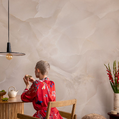 Fotobehang voor kinderkamer met een delicaat marmermotief