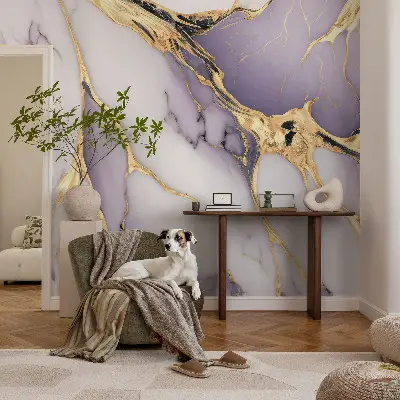Fotobehang voor de kinderkamer met een abstract marmerpatroon