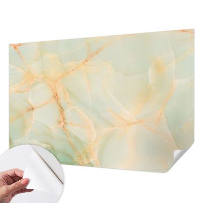 Foto behang voor de keuken met een elegant marmeren motief