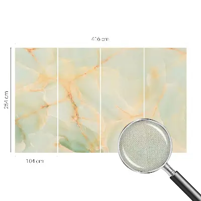 Foto behang voor de keuken met een elegant marmeren motief