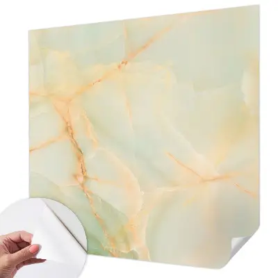 Foto behang voor de keuken met een elegant marmeren motief