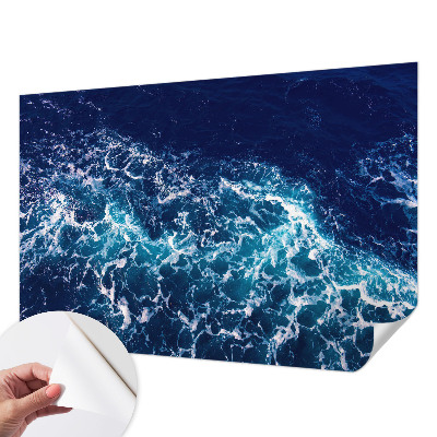 Zelfklevend fotobehang op maat met motief van zeegolven