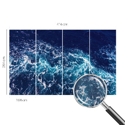 Zelfklevend fotobehang op maat met motief van zeegolven