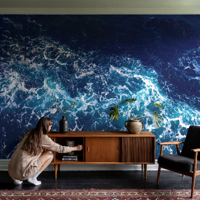Zelfklevend fotobehang op maat met motief van zeegolven