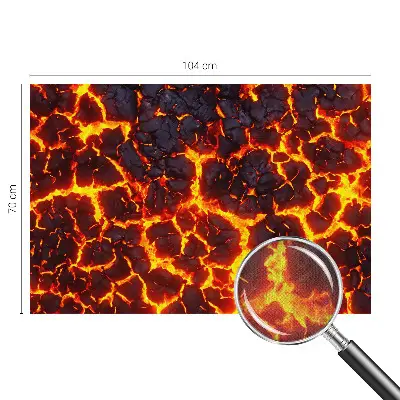 3D fotobehang met een sterk magma-ontwerp