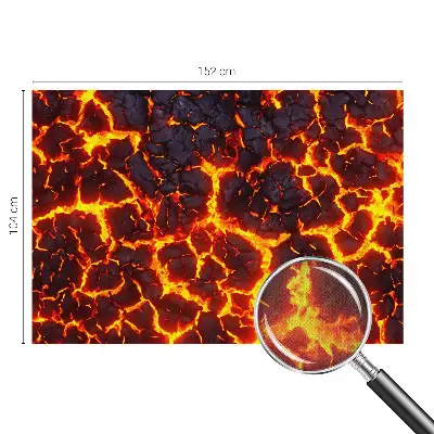 3D fotobehang met een sterk magma-ontwerp