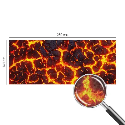 3D fotobehang met een sterk magma-ontwerp