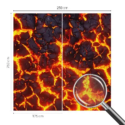 3D fotobehang met een sterk magma-ontwerp