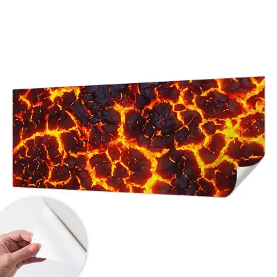 3D fotobehang met een sterk magma-ontwerp