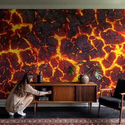 3D fotobehang Sterke magma