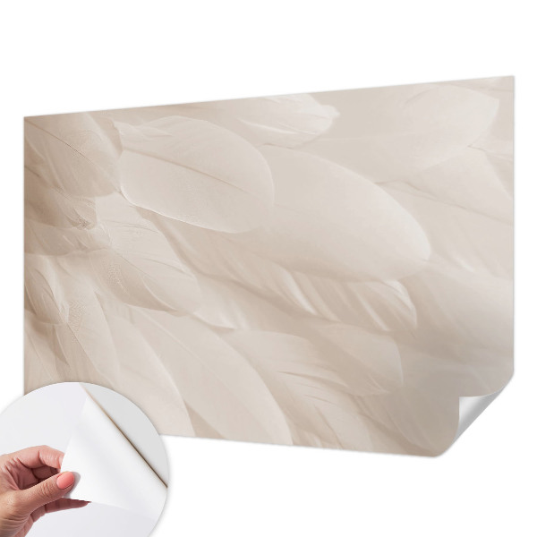 Fotobehang kinderkamer met een ontwerp van etherische veren