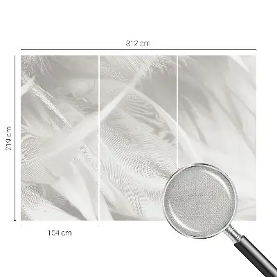 Fotobehang voor kinderkamer met een subtiel verenpatroon