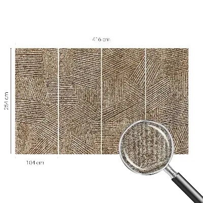Fotobehang babykamer met een patroon van structurele lijnen