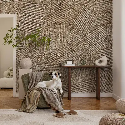 Fotobehang babykamer met een patroon van structurele lijnen