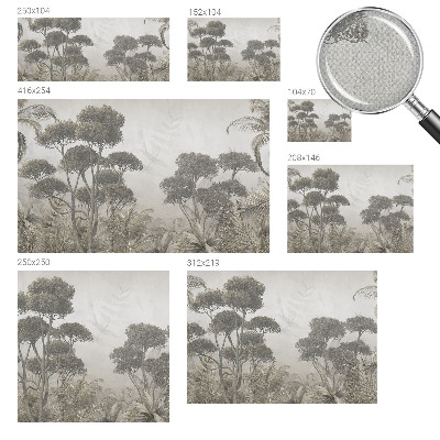 Foto behang voor de keuken met een tropische junglemotief