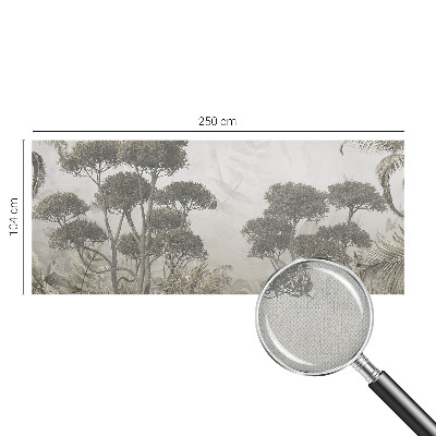 Foto behang voor de keuken met een tropische junglemotief