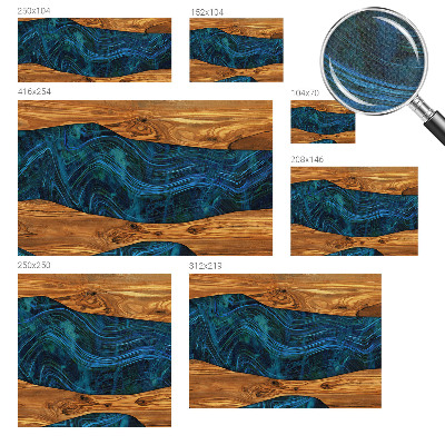 Zelfklevend fotobehang Blauw hout