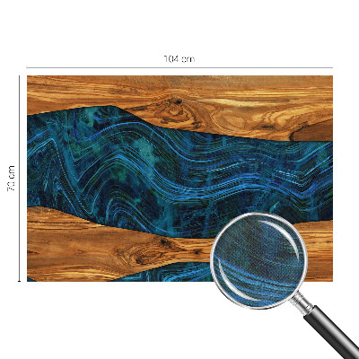 Zelfklevend fotobehang Blauw hout
