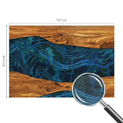 Zelfklevend fotobehang Blauw hout