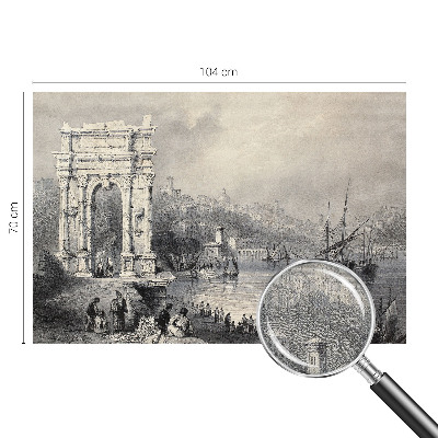 Zelfklevende behangsticker Zeegezicht