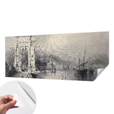 Zelfklevende behangsticker Zeegezicht