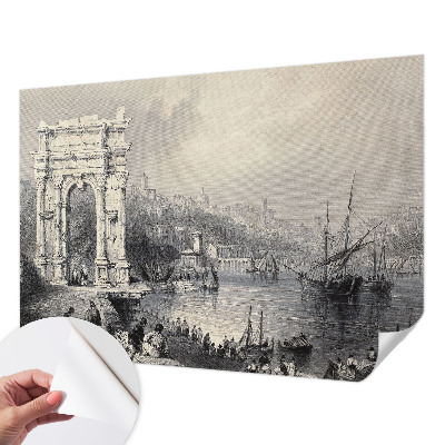 Zelfklevende behangsticker Zeegezicht