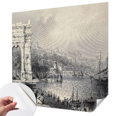 Zelfklevende behangsticker Zeegezicht